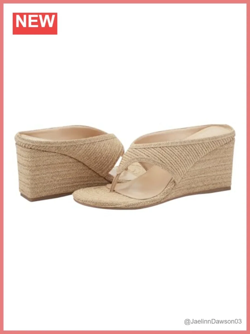 Marc Fisher LTD Udena Raffia Wedge Sandals - Leather Lining Open Toe Slip On